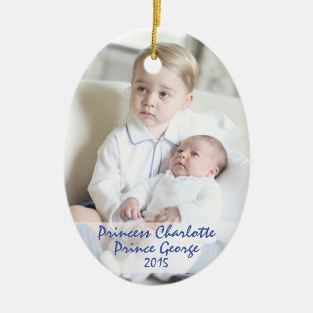Royal Children - George & Charlotte Ceramic Ornament (Front)