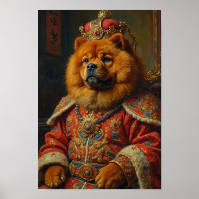 Royal Chow Chow Portrait Poster (Front)