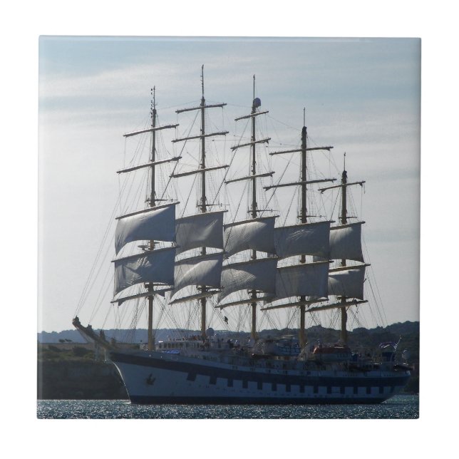 Royal Clipper Under Sail Ceramic Tile (Front)