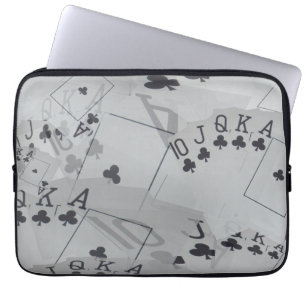 Royal Club Flush Poker Cards Pattern, Laptop Sleeve