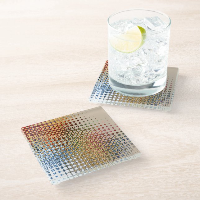 Royal Coins Glass Coaster (Angled)
