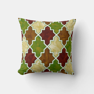 Royal Colourful Tissue Quatrefoil Moroccan Art 4 Cushion