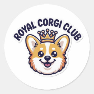 Royal Corgi Club Cute Corgi Crown Sticker Corgi Lo