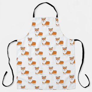 Royal corgi dog personalised apron