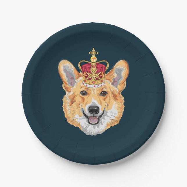 Royal Corgi Paper Plate (Front)