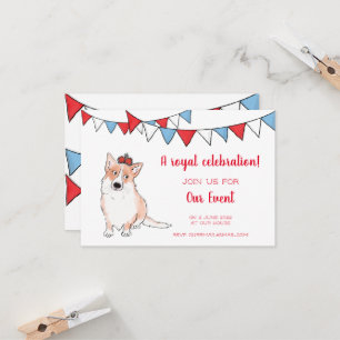 Royal corgi Platinum Jubilee party invite (small)