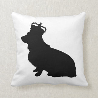Royal Corgi silhouette pillow