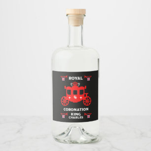 Royal Coronation King Charles III Liquor Bottle Label