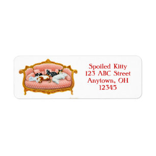 Royal Couch Cats Label Return Address Label