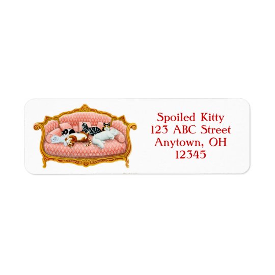 Royal Couch Cats Label Return Address Label