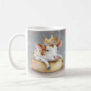 Royal Cow Dreaming on Cheese Throne                Coffee Mug