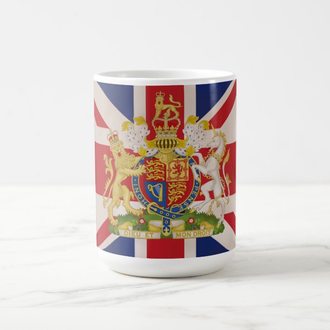 Royal Crest on the Union Jack Flag Coffee Mug (Center)