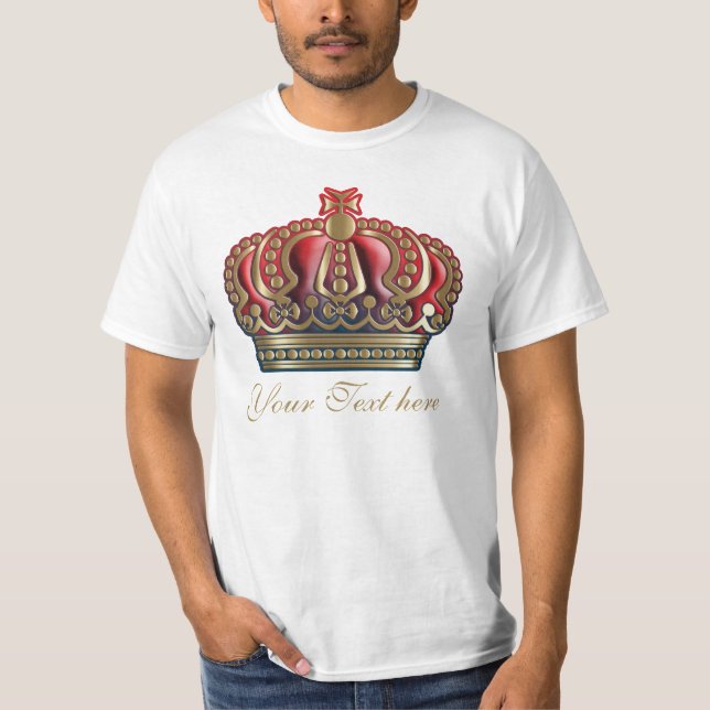 Royal Cross Crown - Gold Blue Red T-Shirt (Front)