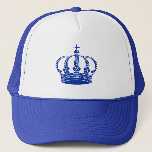Royal Crown 02 - Navy Blue Trucker Hat (Front)