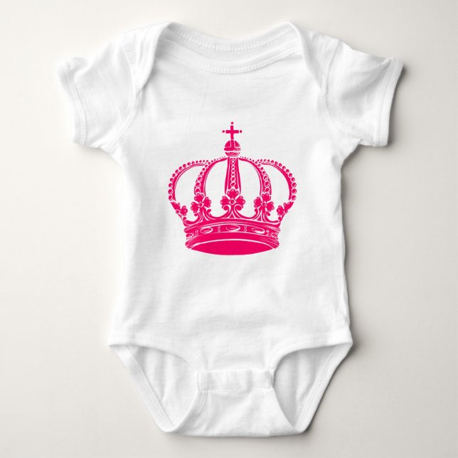 Royal Crown 02 - Neon Red Baby Bodysuit (Front)
