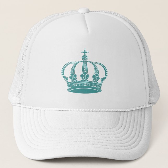 Royal Crown 02 - Ocean Green Trucker Hat (Front)