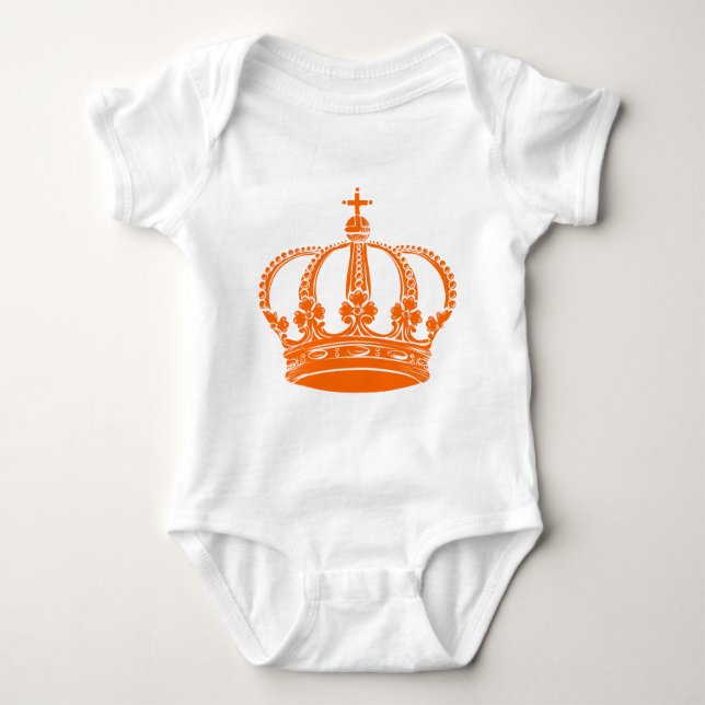 Royal Crown 02 - Orange Baby Bodysuit (Front)