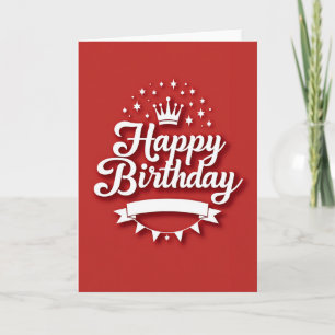 Royal Crown Birthday Card