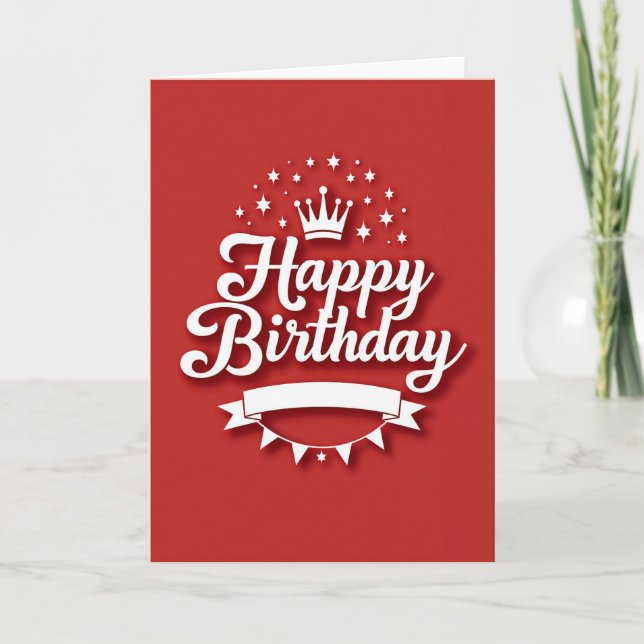 Royal Crown Birthday Card (Front)