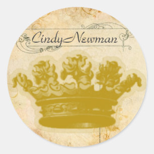 Royal Crown Customisable Stickers or Envelope Seal