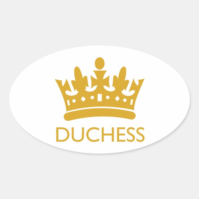 Royal Crown Duchess Gold Range Hikingduck Oval Sticker (Front)