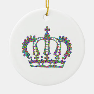 Royal Crown in patterns  Ceramic Ornament