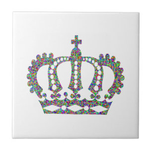 Royal Crown in patterns Ceramic Tile