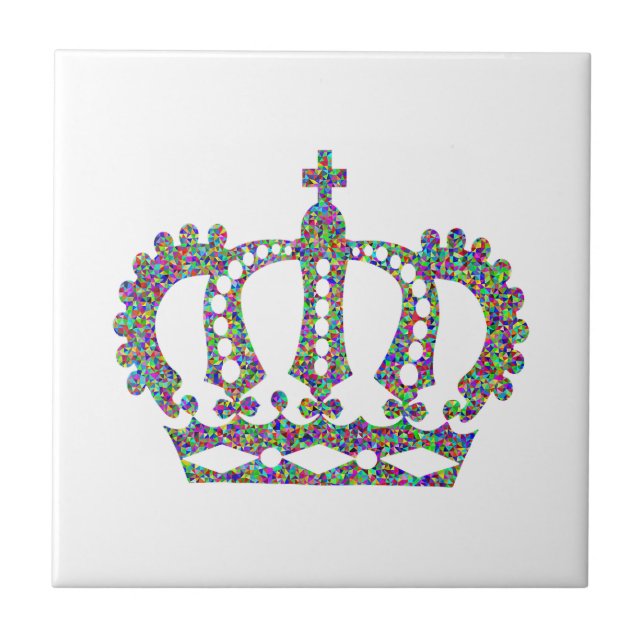 Royal Crown in patterns  Ceramic Tile (Front)
