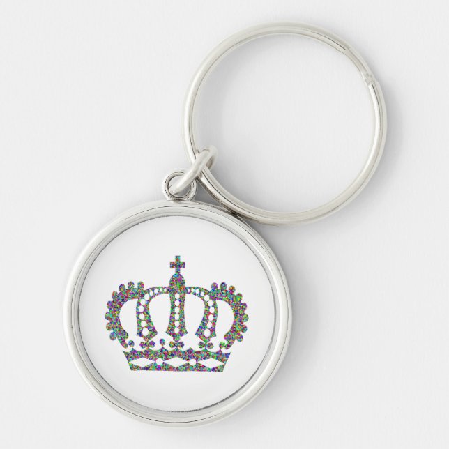 Royal Crown in patterns  Key Ring (Front)
