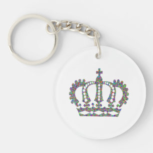 Royal Crown in patterns  Key Ring