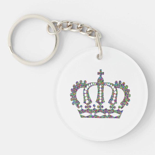 Royal Crown in patterns  Key Ring (Front)