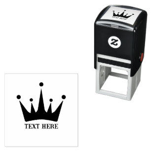 Royal Crown Logo Ink Premium Black Invitations Self-inking Stamp