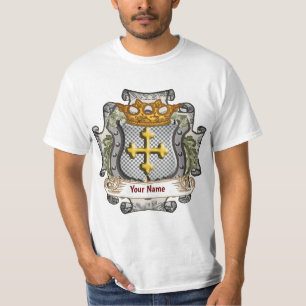 Royal Crown Shield Surname t-shirt