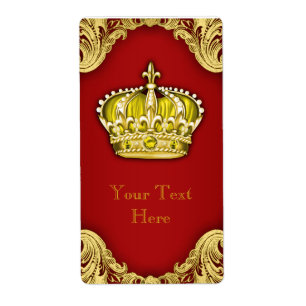 Royal Crown Wine Bottle Label