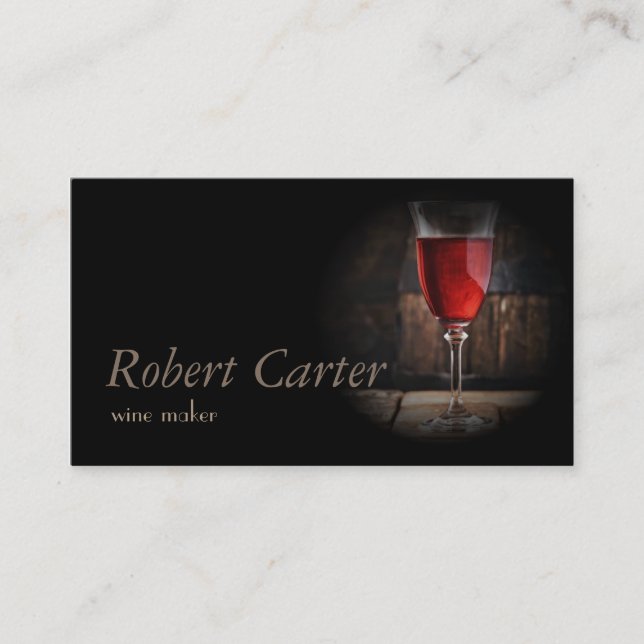 Royal Crown Wine Maker Taster Winery Sommelier Business Card (Front)