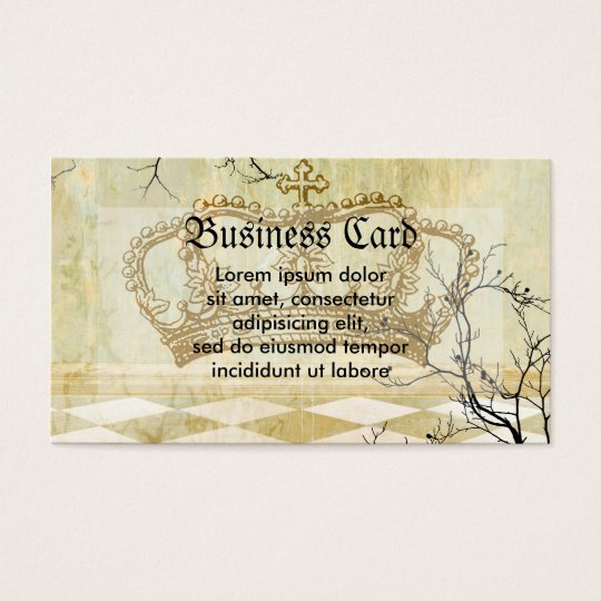 Royal Crown with Branches Business Card