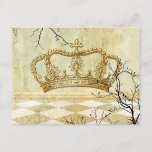 Royal Crown with Branches Postcard