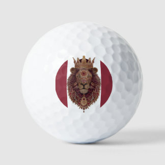 Royal crowned lion art golf balls