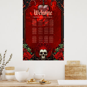 Royal darkness, a gothic heart and skull.  poster