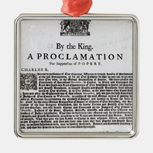 Royal Declaration, 1675 Metal Tree Decoration