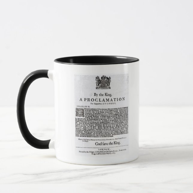 Royal Declaration, 1675 Mug (Left)