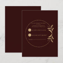 Royal Deep Burgundy Personalized RSVP Card