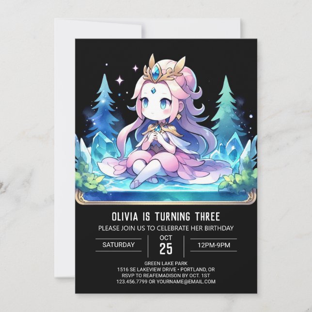 Royal Digital Princess Birthday Invitation (Front)