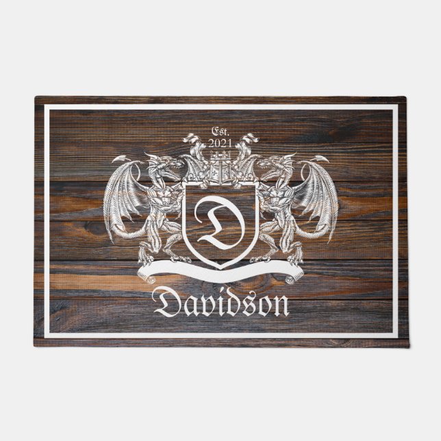 Royal Dragon Crest Door Mat (Front)