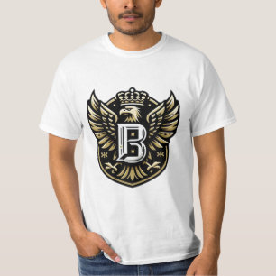 Royal Eagle Emblem with Crowned Letter B" T-Shirt