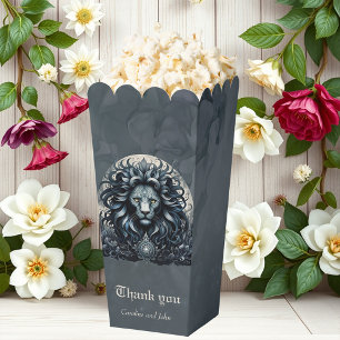 Royal elegance, a majestic gaze ornate lion's head favour box