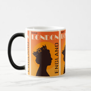 Royal Elegance: Vintage Queen London, England  Magic Mug