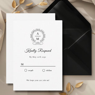 Royal, Elegant, Wedding RSVP Enclosure Card