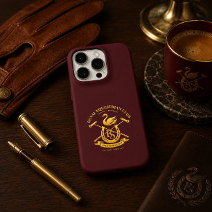 Royal Equestrian Club Burgundy iPhone Case Old M