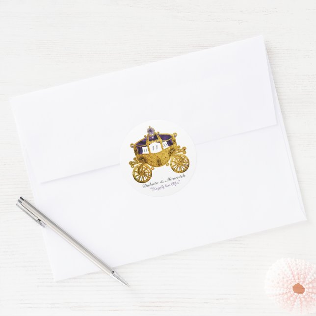 Royal Fairytale Coach Stickers (Envelope)